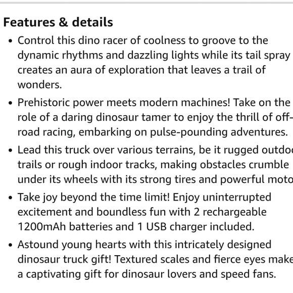 Prefontaine Remote Control Monster Truck/Off Road Vehicle - green dinosaur - Picture 10 of 16